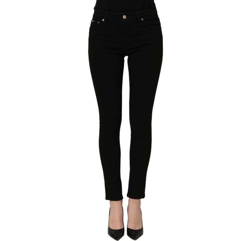 Dolce & Gabbana Dark Gray Cotton Stretch Skinny Denim Women's Jeans
